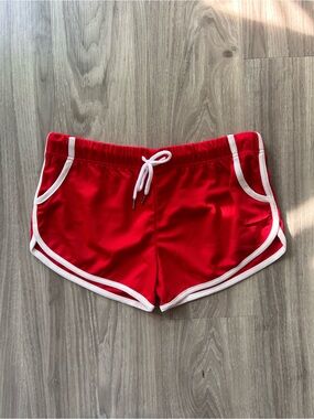 Varsity Sorts | 3" Gym Shorts in Fire Red (Small)